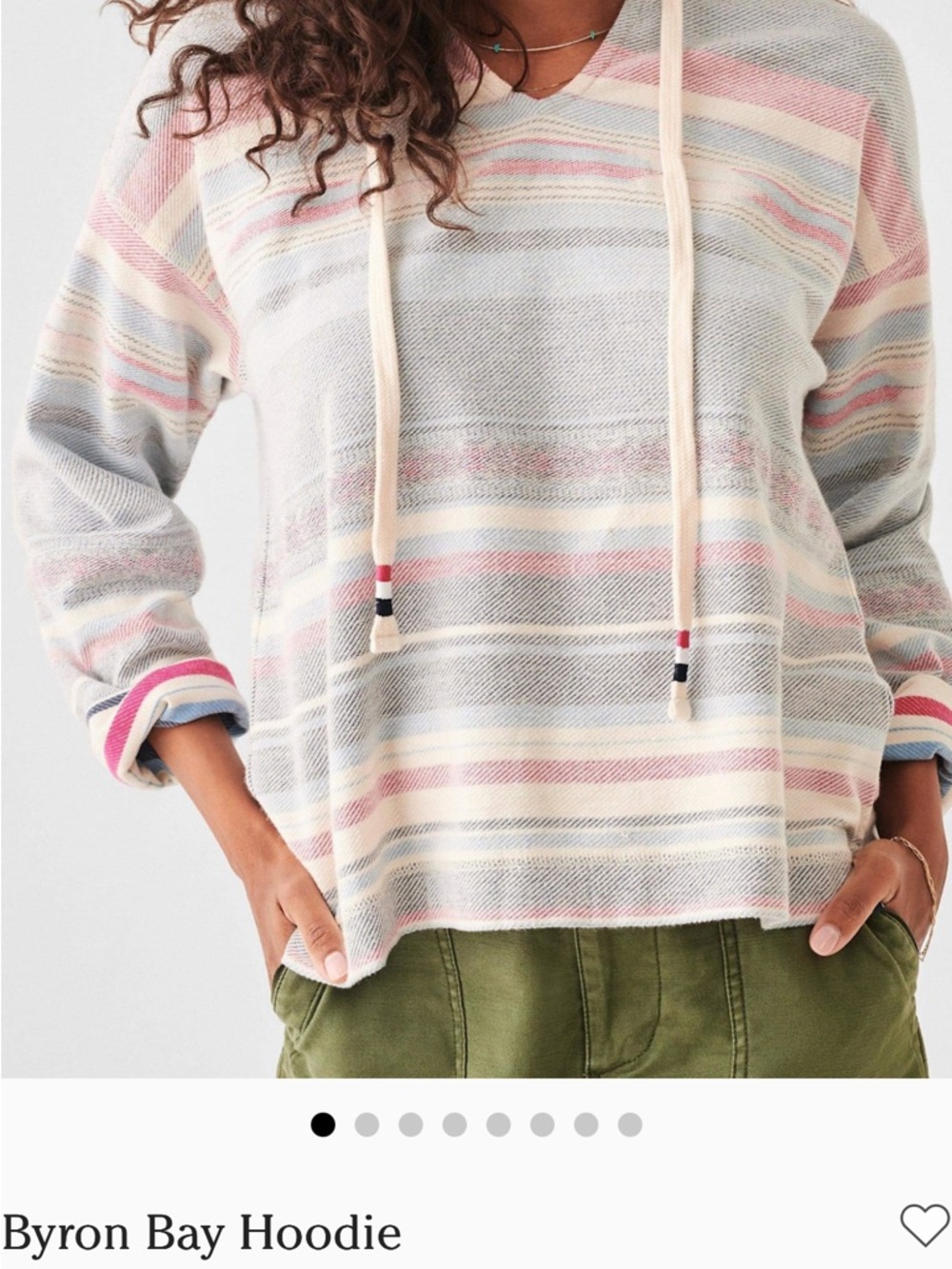 Faherty Byron Bay hoodie striped poncho style